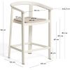 Krémová zahradní barová židle s výpletem kave home Erice 65 cm