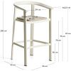 Krémová zahradní barová židle s výpletem Kave home Erice 75 cm