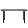 Hnědý zahradní jídelní stůl kave home Erice 180 x 90 cm se skleněnou deskou