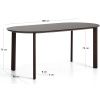 Hnědý zahradní jídelní stůl kave home Erice 180 x 90 cm se skleněnou deskou