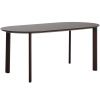 Hnědý zahradní jídelní stůl kave home Erice 180 x 90 cm se skleněnou deskou