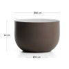 Hnědý cementový zahradní stolek kave home Garbet 60 cm