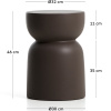 Hnědý cementový zahradní stolek Kave Home Garbet 32 cm