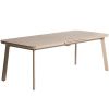 Béžový kovový zahradní rozkládací stůl kave home Izola 220/280 x 100 cm
