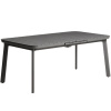 Šedý kovový zahradní rozkládací stůl kave home Izola 185/235 x 100 cm