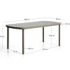 Béžový kovový zahradní jídelní stůl kave home Joncols 180 x 90 cm