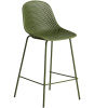 Zelená plastová barová židle kave home Quinby 65 cm