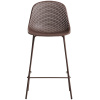 Hnědá plastová barová židle kave home Quinby 65 cm