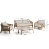 Zahradní set pohovky, křesel a stolku Kave Home Sirte