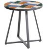 Barvený zahradní stolek kave home Tella Ø 45 cm