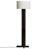 Tmavá dřevěná stojací lampa Niani 151 cm