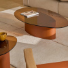 Hnědý skleněný konferenční stolek Kave Home Olir 140 x 81 cm -fv-interier-25