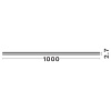 Černá kolejnice s LED páskem Uprail 1000 cm