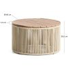 Krémový zahradní stolek kave home Dandara 60 cm