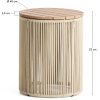 Krémový zahradní stolek kave home Dandara 40 cm