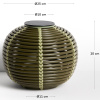 Zelená zahradní solární lampa Garoina Ø 28 cm