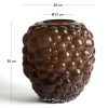 Hnědá skleněná váza Kave Home Mure 30 cm