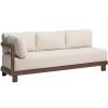 Hnědo-béžový zahradní modul levý kave home Nerano 208 cm