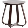 Hnědý zahradní stolek kave home Tamaris Ø 48 cm