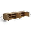 Dubový TV stolek Kave Home Arelida 200 x 40 cm
