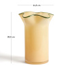 Žlutá skleněná váza Kave Home Endasi 31 cm