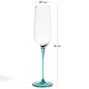 Zelená sklenička na sekt Kave Home Irides 245 ml
