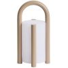 Béžová přenosná zahardní lampa kave home Leros 28 cm