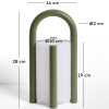 Zelená přenosná zahardní lampa kave home Leros 28 cm