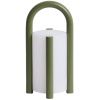 Zelená přenosná zahardní lampa kave home Leros 28 cm