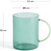 Zelený skleněný hrnek Kave Home Micla 400 ml