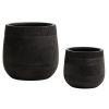 Set dvou černých zahradních květináčů Kave Home Tival ⌀ 33/50 cm