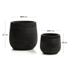 Set dvou černých zahradních květináčů Kave Home Tival ⌀ 33/50 cm