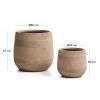 Set dvou béžových zahradních květináčů Kave Home Tival ⌀ 33/50 cm
