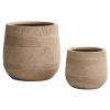 Set dvou béžových zahradních květináčů Kave Home Tival ⌀ 33/50 cm
