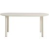 Krémový zahradní jídelní stůl kave home Erice 180 x 90 cm se skleněnou deskou