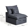 Tmavě šedé křeslo kave home Aranela 90 cm s odnímatelným pothem