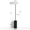Černá mramorová stojací lampa Kave Home Idela