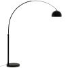 Černá stojací lampa kave home Madali 160/185 cm