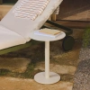 Krémový hliníkový zahradní stolek Asinara ⌀ 40 cm -fv-interier-25