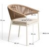 Béžová zahradní židle Kave Home Zuara s výpletem