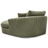 Zelená manšestrová lenoška Belem 198 cm