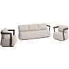 Hnědo-béžový set zahradní pohovky a křesel kave home Tamaris