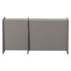 Šedý dřevěný TV stolek Brock 102 x 44 cm