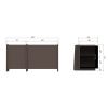 Hnědý dřevěný TV stolek Brock 102 x 44 cm