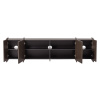 Hnědý dřevěný TV stolek Brock 200 x 44 cm