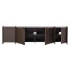Hnědý dřevěný TV stolek Brock 200 x 44 cm