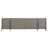 Šedý dřevěný TV stolek Brock 200 x 44 cm