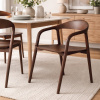 Hnědá dřevěná jídelní židle Kira  -fv-interier-25