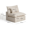 Hnědé křeslo Kave Home Anarela 110 cm s odnímatelným potahem