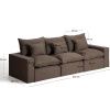 Hnědá pohovka Kave Home Anarela 310 cm s odnímatelným potahem